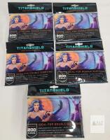 TitanShield 200ct Inner Sleeve Protectors, 5 Packs, 60 Micron, Fits 64x89mm Standard Cards