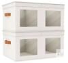 Univivi 2 PC 24" Oxford Fabric Storage Bins, Foldable Closet Organizers with Clear Windows