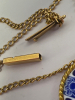 Murano Millefiori Blue and white pendant Slider Chain - 3