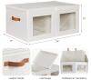 Univivi 2 PC 24" Oxford Fabric Storage Bins, Foldable Closet Organizers with Clear Windows - 2