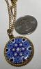 Murano Millefiori Blue and white pendant Slider Chain - 4