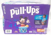 Pull-Ups Training Pants 3T-4T Boys 66 Count Huggies Mickey Mouse Leak-Free Refastenable Sides