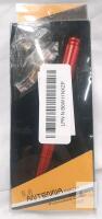Universal 4.7" Red Anodized Stubby Car Antenna with Multiple Adapters