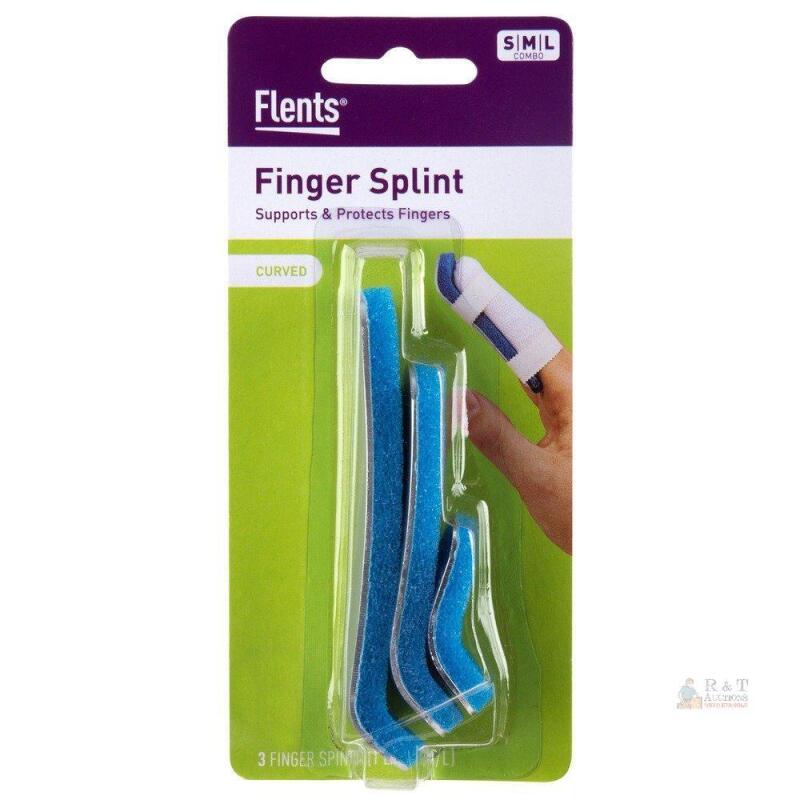 New Flents Finger Splints, Protective Support Brace Set, 3 Assorted Sizes | Helps Stabilize Injured Digits During Recovery, Comfortable Fit with Assorted Sizes For Everyday Protection and Support