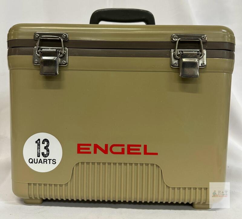 Engel UC13T 13-Quart Tan Cooler/Dry Box with Shoulder Strap and Stainless Steel Latches