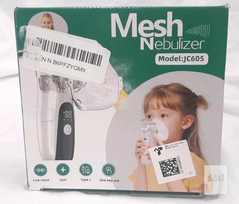 Mesh Nebulizer JC605, Portable, Low Noise, Dual Power, 10ml Capacity, Adult/Child Masks, Type-C