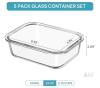 Vtopmart SVM0601010 5-Pack 22oz Airtight Glass Food Storage Containers, BPA-Free Lids - 2
