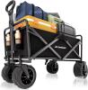 NEW EchoSmile Heavy-Duty Collapsible Utility Wagon, Black, 200L, Model GCC080 BKBD
