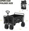 NEW EchoSmile Heavy-Duty Collapsible Utility Wagon, Black, 200L, Model GCC080 BKBD - 2