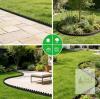 Neycil 65.6ft (20m) Black Scalloped Plastic Landscape Edging Kit with Stakes &ndash; Flexible Border - 2