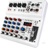 New 6 Channel Audio Mixer,Kmise Audio Mixer with 99 Sound Effects for PC Portable Sound Mixing Console with Bluetooth USB Recording Input for Live Streaming Podcasting DJ Show