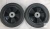 New - 6 ⅞"&times;1 ⅝" Utility Wheels, Plastic Rim, Rubber Tire, Diamond Tread, 1/2" Bore, Set of 2