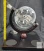 New Globe Whiskey Decanter Set with 2 Etched Glasses and Rotating Stand - 3