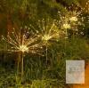 Solar Firework Dandelion Garden Stake Lights, 2 Pack, Warm White, 120 LEDs, 30" Height, Solar Powered