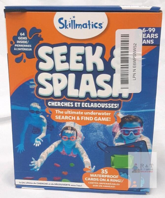 Skillmatics Seek & Splash Underwater Pool Game, 35 Waterproof Cards, 64 Dive Gems, Ages 6+