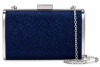 New Peeptoe Evening Clutch Rhinestone Formal Wedding Prom Purse Chain Navy. approximately 8" wide &times; 4" high.