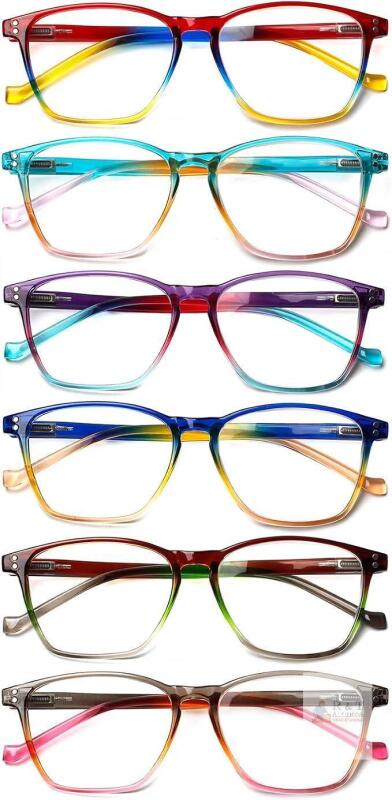 NEW 1.5X JOSCHOO Ladies Reading Glasses Blue Light Blocking Spring Hinge Fashion Pattern Print Eyeglasses for Women Men