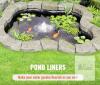 NEW 20x15 ft Black Pond Liner, Anti-Seepage Membrane, HDPE/PVC, UV Resistant, For Fish & Garden Ponds