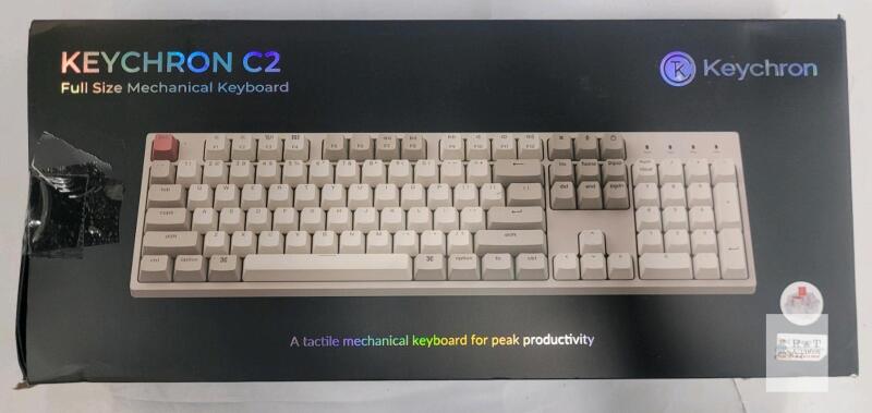 Keychron C2 Full-Size Mechanical Keyboard, Keychron Red Switches, Non-Backlit, Hot-Swappable