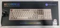 Keychron C2 Full-Size Mechanical Keyboard, Keychron Red Switches, Non-Backlit, Hot-Swappable
