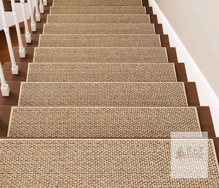 PURE ERA 10-Pack Beige Polypropylene Non-Slip Stair Tread Carpet Rugs,15"x8"