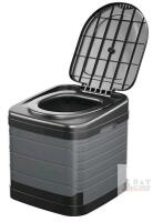 Portable Camping Toilet, Stackable Flat WC, High-Impact Plastic, Serial MX-HHZDMT-BG,