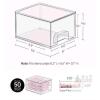 Clear Acrylic Stackable Drawer Organizer, 6 Drawers, 7.5"x6.2"x4.4" Each, Modular Storage - 2