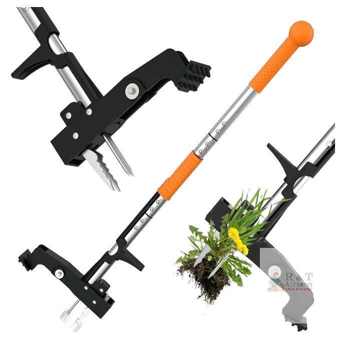 Digtokore WPT-1M Long-Handled Weed Puller, Stand Up Design, Ergonomic Grip, Metal Claws