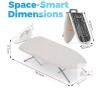 Compact Folding Ironing Board - 30"x12" Tabletop, Portable, Steel Frame, Light Grey - 2