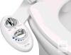 Luxe Bidet NEO 185 White Non-Electric Attachment, Dual Nozzle, Adjustable Pressure, Chrome Knobs