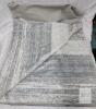 5ft&times;7ft Grey & White Low Pile Area Rug
