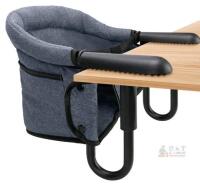 Lulunemo Portable Hook-On High Chair, 33 lbs Capacity, Fits Tables 0.8"-3.3" Thick