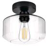 FRIDEKO HOME Semi Flush Mount Ceiling Light, 9.05" x 7.87", E26 Base, Black Finish