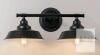 NEW GoYeel ZW021BL02 2-Light Matte Black Farmhouse Bathroom Vanity Light