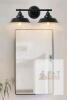 NEW GoYeel ZW021BL02 2-Light Matte Black Farmhouse Bathroom Vanity Light - 2