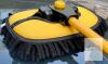 Yellow & Black Microfiber Car Wash Mop Head, 10.6" x 5.9", Threaded Fitting NEW