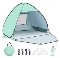 NEW Glymnis BT-SK02 Pop-Up Beach Tent, 2-4 Person Capacity, UPF 50+ UV Protection, Waterproof, Includes Accessories