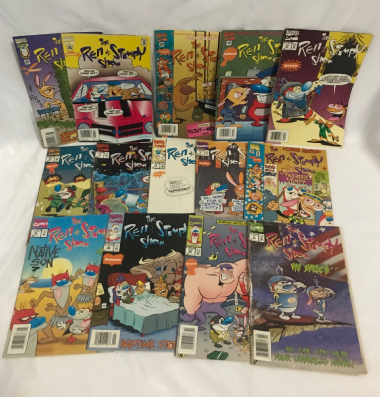 Lot of 14 1990s Marvel Comics Ren & Stimpy