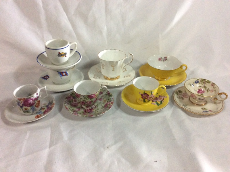 6 Demitasse & 2 Cups & Saucers Occupied Japan & Japan