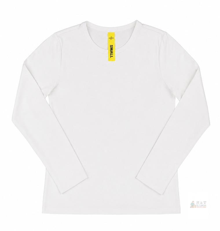 NEW SZ SMALL ROUGH DRESS Supima Cotton Long Sleeve T-Shirt White