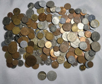 World Coin & Token Lot with Two (2) Silver Coins - 180+ Coins