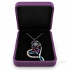 NEW Women&rsquo;s Fantasy-Style Pendant Necklace with Round Stone, Multicolour Design & Purple Gift Box