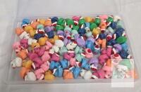 100-Piece Christmas Resin Duck Set &ndash; Multicolored Miniature Decorations (one or two may have fallen out )