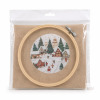 LEGDRO Christmas Embroidery Kit w/ Hoop, Winter Village Holiday Scene - 3