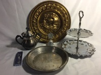 Vintage Metal Collection Brass Chrome Tin Silver Plate