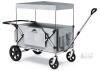 AMAIZOA Collapsible Utility Wagon with Canopy, 350 lb Capacity, Dual Adjustable Handles, Large All-Terrain Wheels