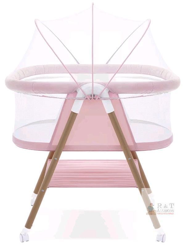 GYARING B6 Baby Bassinet with Mosquito Net and Storage Shelf