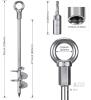 Insaga 30" Fully Welded Ground Anchors, 4-Pack with 14mm Driver Socket - 2