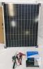 100W 12V Monocrystalline Solar Panel Kit with Charge Controller, Cables, and Connectors