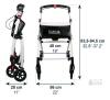KMina PRO Rollator Walker 4-Wheel Folding Aluminum, Adjustable Height, Basket & Tray, 299 lb Cap - 2